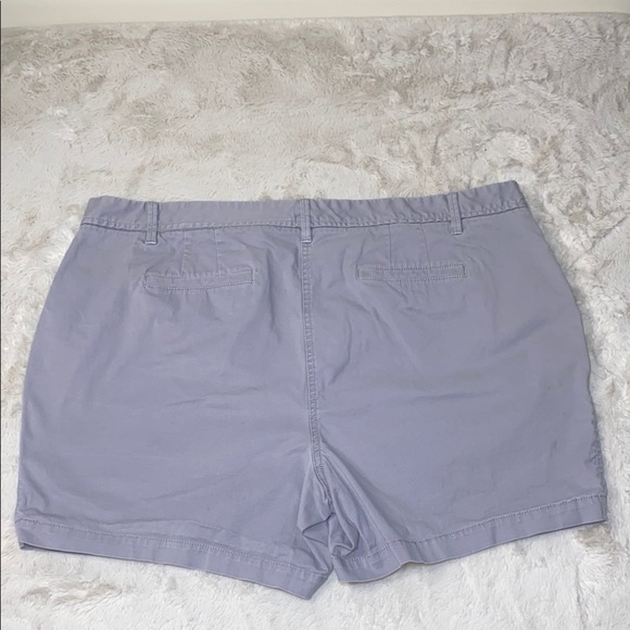 Talbots Gray Bermuda Shorts Cotton Blend Cuffed Hem - Picture 3 of 7